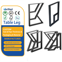 Pieds de table géométriques en fer Wekis, styles à cadre ouvert pour mobilier de salle à manger, de bureau et de conférence, vente en gros, fourniture pour projets personnalisés