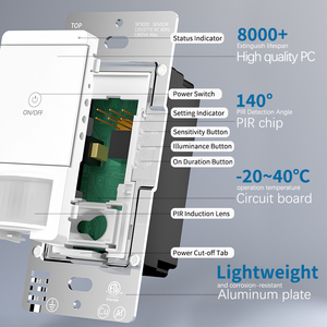 Fahint ul được liệt kê 1200W PIR chuyển động cảm biến chuyển đổi 120/277V số lượng lớn OEM Nhà cung cấp 140 ° phát hiện chúng tôi PC chiếm cảm ứng Bảng điều chỉnh chuyển đổi - Product Image 3