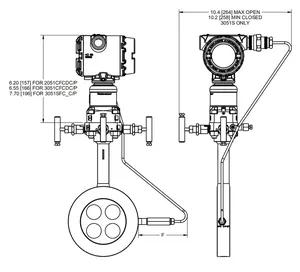 Bán hàng nóng giá thấp gốc Emerson <span class=keywords><strong>4</strong></span>-<span class=keywords><strong>20mA</strong></span> rosemounte-3051sfc thông minh nhỏ gọn tấm lỗ đo lưu lượng - Product Image 3