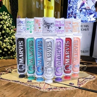 Dentifrice italien Marviss saveur menthe blanche 85ml pour adultes, nettoyage chimique de base, coffret original de 6, produit populaire sur internet