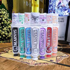 Dentifrice pour adultes Marviss saveur menthe blanche 85 ml, nettoyage chimique de base, boîte originale de célébrité d'Internet, lot de 6 - Product Image 3