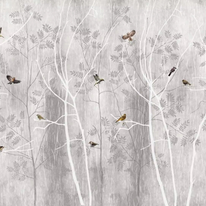 Ampiamente venduto decorazione murale commerciale Vintage francese fiore e uccelli parete carta da <span class=keywords><strong>parati</strong></span> impermeabile <span class=keywords><strong>per</strong></span> salone di bellezza - Product Image 1