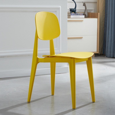 Reinforced yellow thickened macaroon chair
