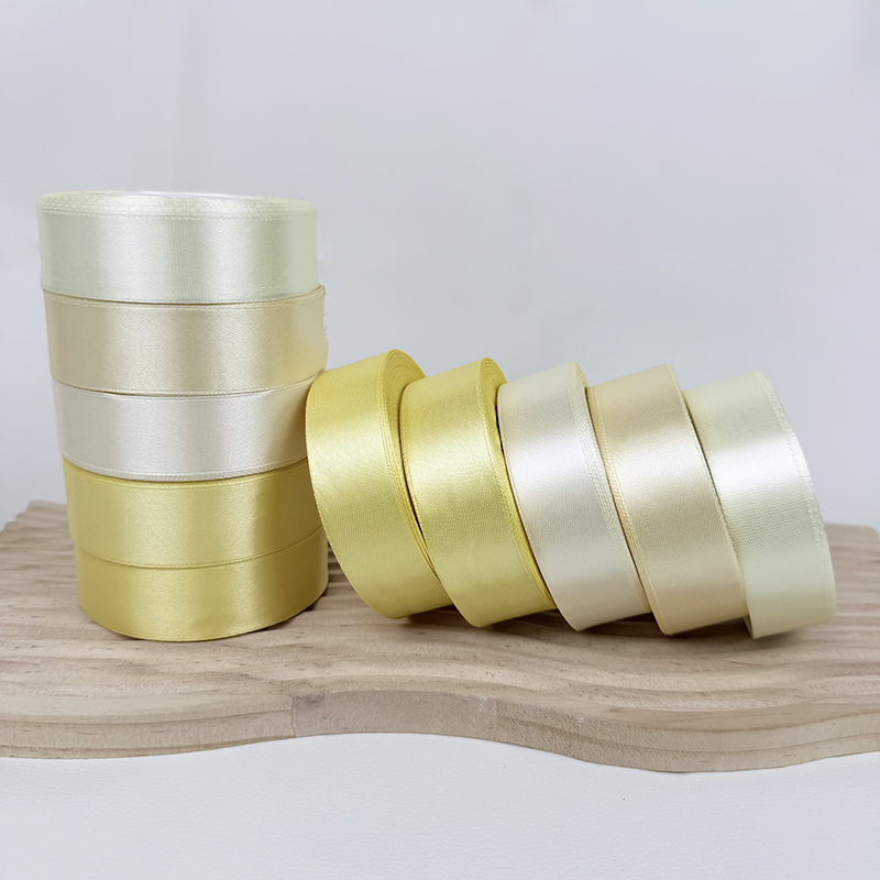 Ready to Ship Satin Ribbon for Christmas Gift Packaging Luxury 25mm Ribbon for Wedding Decoration and DIY Craft Party Favors