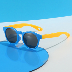 Yeni ucuz Trend yuvarlak fabrika toptan moda özel tasarımcı erkek kız çocuklar güneş gözlüğü çocuk Shades güneş gözlüğü - Product Image 2