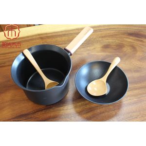 Beechwood Wooden Spoon <b>Set</b> 2 Pcs Small And Large Size For Soup Rice Serving Utensils - Product Image 4
