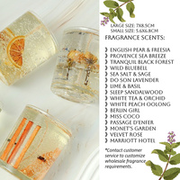 Gel-Wachskerze im Glasgefäß mit Echten Roségold-Flocken, Duftkerze, Rauchfrei, Sauber Brennend, Luxuriöse Handgefertigte Elegante Heimdekoration für Weihnachten