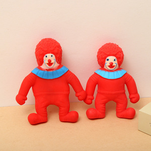 Red Clown <b>Squishy</b> Toys Set Stress Relief Fidget Toy For Kids Ages 2 To 4 Years Unisex Plastic Material - Product Image 1