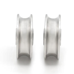 Roulements à billes à gorge profonde personnalisés, roues de guidage en acier inoxydable à gorge en U non standard, supports de câble métallique - Fabricant source - Product Image 5