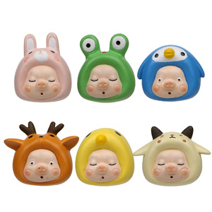 Couleur chaude mignon Jenny pig série tête animal dessin animé <span class=keywords><strong>japonais</strong></span> et coréen créatif boucle magnétique aimant de réfrigérateur - Product Image 1