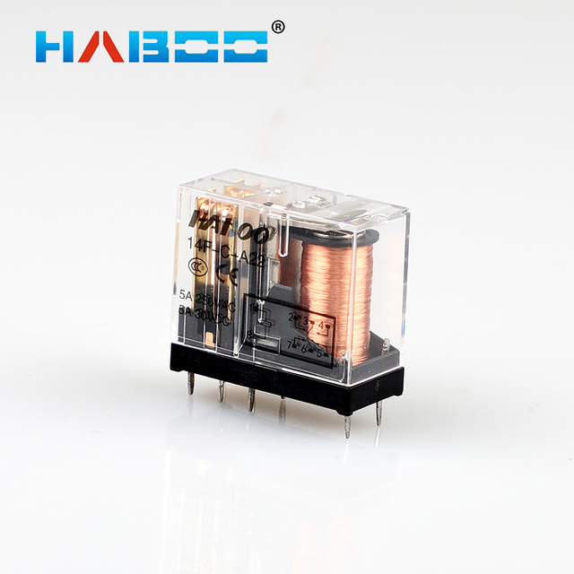 HABOO JQX-14FC 1Z 12V DC Coil 10A 220VAC / 30VDC Electromagnetic Relay 5 Pin SPDT