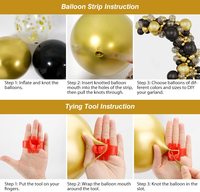 Dekorasi Latar Belakang Pesta Ulang Tahun Wisuda Nicro Gold Black, Balon Konfeti Organik Sekali Pakai Ramah Lingkungan