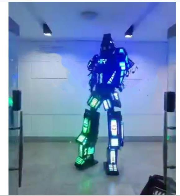 New Coming LED Robot DJ Costume Giant Party Disfraz De Robot Performance Wear for Ballroom Stilts Walker Flamenco Dance