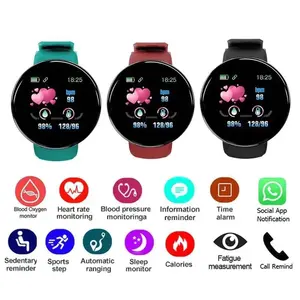 Reloj Inteligente D18 para <span class=keywords><strong>Hombre</strong></span> y Mujer, Smartwatch con Medición de Presión Arterial, Resistente al Agua, Reloj Digital Deportivo con Monitor de Actividad Física D18S - Product Image 5