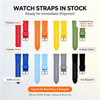 Bracelet de montre en silicone souple élastique 16/18/20/22 mm, étanche, sport, mode, bracelet pour femmes et hommes, bracelet pour montre connectée