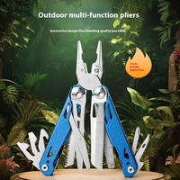 17 en 1 Couleur Bleue Camping Poche Multitool Fonctionnel Tournevis Pince Y Compris Fichier Ouvre-Bouteille-pour DIY OEM Personnalisable