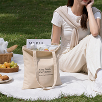 Sac fourre-tout en toile personnalisable de haute qualité, directement de l'usine, avec petite poche latérale, réutilisable pour les courses au supermarché