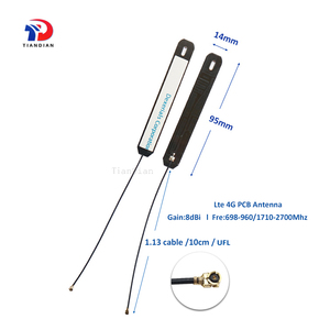 <span class=keywords><strong>Antena</strong></span> Interna Flexible Adhesiva MHF4 Ufl Desmontada <span class=keywords><strong>de</strong></span> Alta Ganancia 8dBi Gsm WiFi Lte 4G 5G FPC PCB - Product Image 5