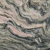 Dalle de marbre Pink Cloud Wave - Marbre naturel blanc crémeux avec veinage rose nuageux pour comptoir, mur et sol, poli