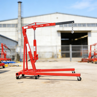 Grue d'atelier compacte pliable de 2 tonnes, palan hydraulique pour moteur, outil de levage pour le retrait de moteur de voiture, gain de place