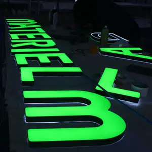 Özel akrilik ön ışık LED 3D tabela mektubu perakende mağaza iş