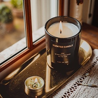 Witoyou 160g Geurkaarsen Groothandel Handgemaakte Luxe Parfumgeurende Kaarsen in Zwarte Pot met Premium Verpakking voor Bruiloft Souvenirs