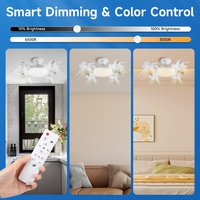 Design moderne E27 Drone électrique silencieux LED ventilateur lampe AC moteur 3 vent fort 40W/60W gradation intégré ventilateur de plafond lumière pendentif