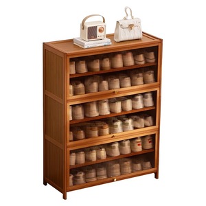 Zapatero sencillo, mueble de almacenamiento para la entrada, zapatero doméstico, de varias capas con puertas, adecuado para usar en pasillos y - Product Image 5