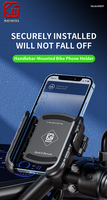 Support de téléphone pour moto et vélo Kewig Mini avec libération rapide 1s, fixation sur rétroviseur, étanche, fonction rotative, utilisation en extérieur