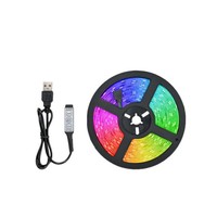 Kit de bande LED en plastique IP68 certifié CE, nouveau style transfrontalier, 5050 RGB à changement de couleur, basse tension 5V pour télécommande 24 touches