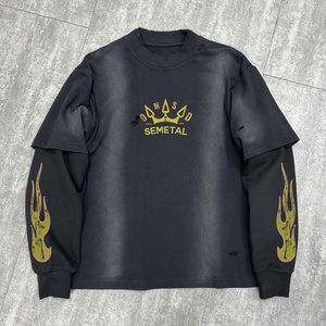 Wholesale 300gsm <b>Shirt</b> Heavyweight Drop Shoulder Screen Print T <b>Shirt</b> Acid Wash Double Layer Long Sleeve T-<b>shirts</b> Pour Hommes - Product Image 3