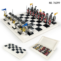Jeu d'échecs créatif en plastique pour enfants, mini figurines à construire, blocs de construction, jeu d'échecs