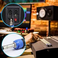 Steker Speaker Audio 4 Kutub ke Adaptor Jack Konverter Logam 6.5mm Konektor Penerbangan Latch Male ke 1/4" TS Female NL4FC