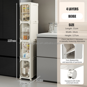Bán Buôn 4 Lớp Khoảng Cách Lưu Trữ Tủ Lưu Trữ Ngăn Kéo Tủ Nhà Bếp Phòng Tắm Lưu Trữ Cán Tiện Ích Giỏ Hàng Với Bánh Xe - Product Image 5