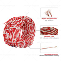 Hochwertiges Umweltfreundliches RVS Twisted-Pair-Kabel Spezifikationen 2*0,75mm2 bis 2*4mm2 Rot-Schwarz Verdrillter Kern CE ROHS Zertifiziert