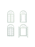 MIYUAN Pression du vent résistant aux ouragans Cadre en aluminium Fenêtres à battant arrondies pour la maison Conception de fenêtres pour la maison