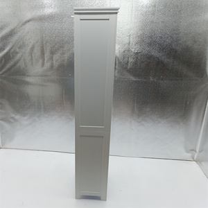 <strong>Bathroom</strong> <strong>Tall</strong> Storage <strong>Cabinet</strong> with 3-tier Shelf and Door Floor <strong>Cabinet</strong> Cupboard <strong>Free</strong> <strong>Standing</strong> Slim Side Organizer Shelves White - Product Image 4