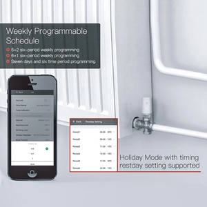 Tête de vanne <span class=keywords><strong>thermostatique</strong></span> électronique programmable WiFi Tuya, design moderne pour <span class=keywords><strong>radiateur</strong></span>, thermostat de chauffage Zigbee pour maison et hôtel - Product Image 4