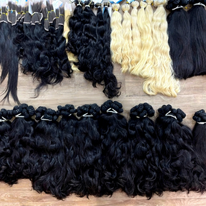 HOT TRENDING Weft Hair Natural Wavy Natural Curly 100% Unprocessed Vietnamese Human Hair Best Quality Hair Extensions - Product Image 1