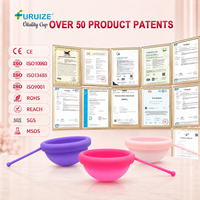 Disque menstruel en silicone de qualité médicale réutilisable avec cordon de retrait facile pour femmes, fabriqué en gros
