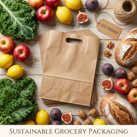 Bolsas de Regalo de Papel Kraft Impresas Personalizadas, Reciclables, Bolsas de Compras de Papel Kraft, Hechas de Cartón, Tamaños Variados para Ropa y Calcetines