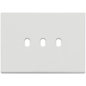Plaque murale vintage blanc mat 3 modules, longueur 12,5 cm, largeur 9,5 cm, hauteur 1,4 cm - Product Image 1