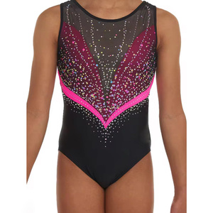 Custom Professional Competition Gymnastics Leotard for Girls with Custom Design Breathable & Eco-Friendly Tank Strap - Product Image 1