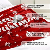 Selimut Sofa Flanel Fleece Cetak Natal Eropa, Dapat Disesuaikan, Anti-Pilling, Untuk Empat Musim