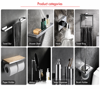 Étagère de Douche Luxe Grise en Aluminium, Support de Rangement pour Salle de Bain, Organisateur de Savon et Shampoing, Quincaillerie Élégante pour Hôtels, OEM ODM