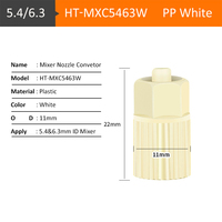 Convertisseur de buse de mélangeur statique pour adaptateur d'aiguilles de distribution d'adhésif embouts coniques Luer lock connecteur 1/8