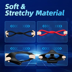 Top Suppliers Triple Lock Precision Ring <b>Vibrating</b> Delay Stimulation Ring Male Erection Aid Ring Men's Sex Toys - Product Image 3