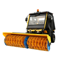 Grande balayeuse à neige routière, machine à éjecter la neige, charrue à neige à quatre roues motrices, souffleuse à neige ATV avec moteur Loncin
