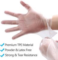 Gants jetables en TPE, gants en plastique flexibles pour salon de beauté et spa