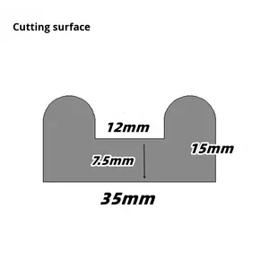 Accessoires de garde-boue anti-collision marine pour bateaux de pêche hors-bord Coupe de protection d'<span class=keywords><strong>arbre</strong></span> en fibre de verre en forme de D en forme de U - Product Image 6